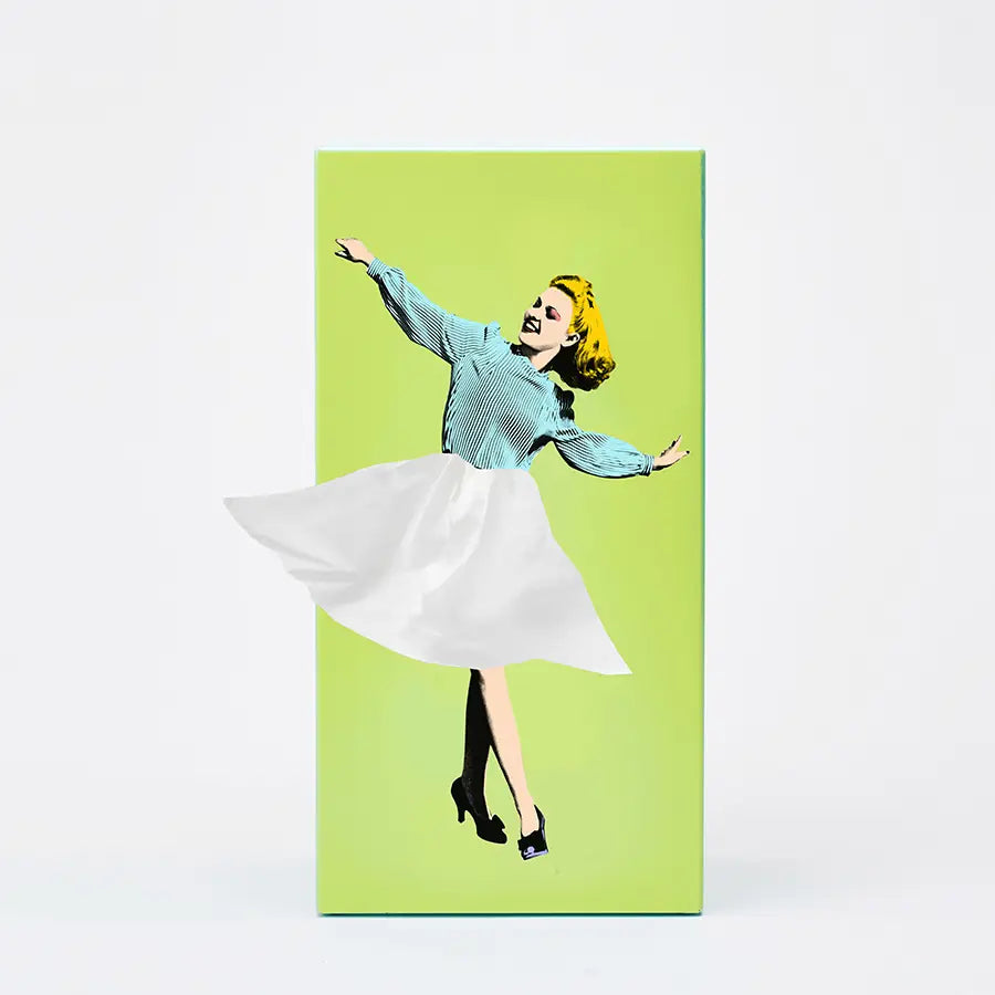 Flying Skirt Tissue Box - Pink Flying Skirt Tissue Box - Pink