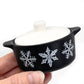 Pyrex-Inspired Black Snowflake Casserole Ceramic Trinket Box