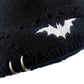 Distressed Pierced White Bat Beanie