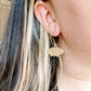 Gold Moth Hoop Earrings