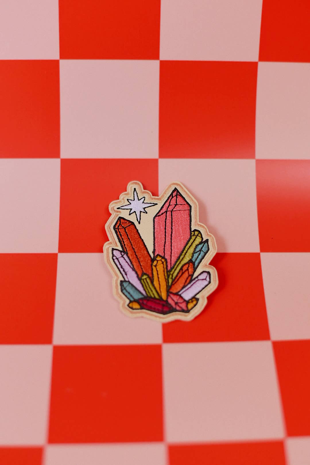 Rainbow Crystals Embroidered (Iron-On) Patch