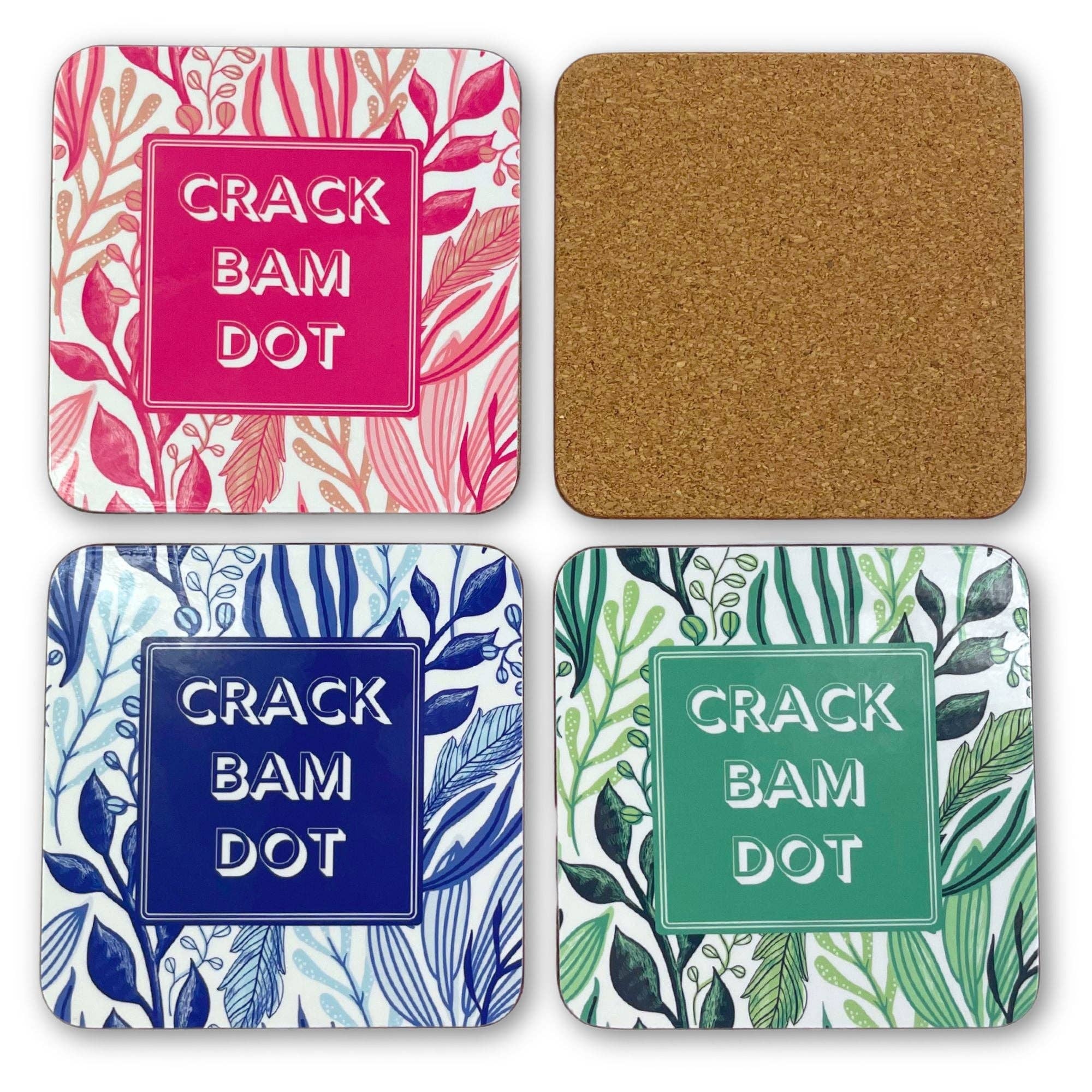 Colorful Mahjong Coasters Set of 4