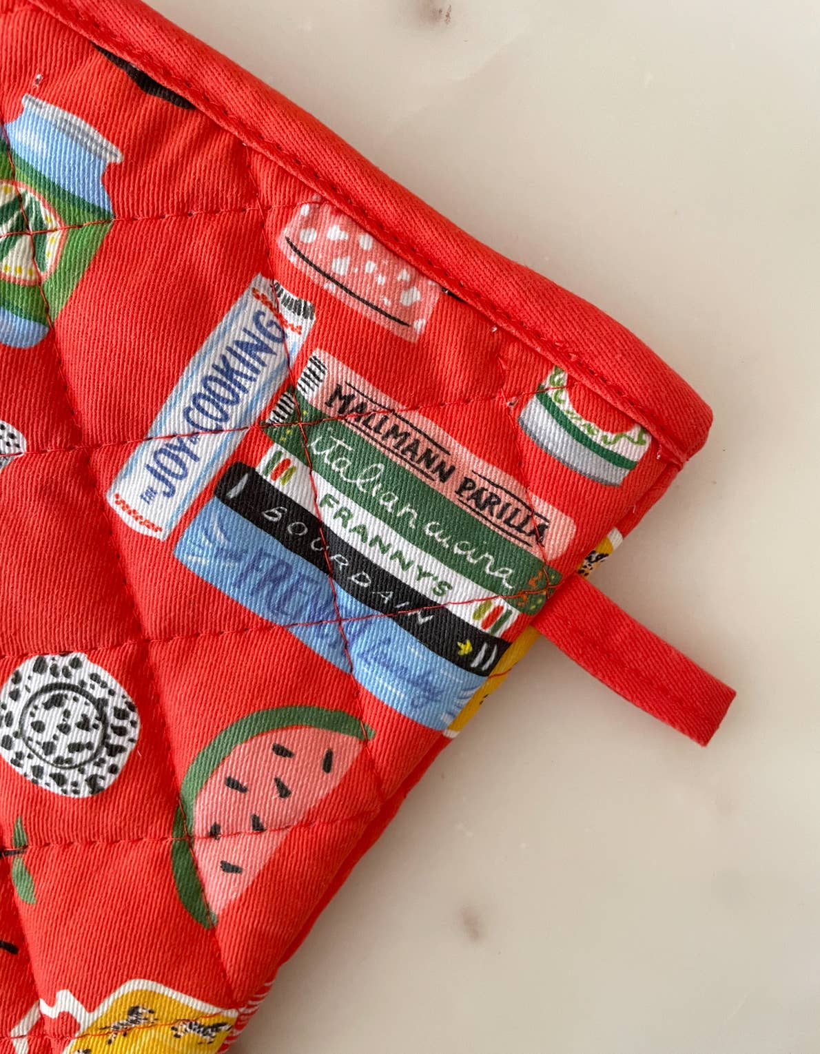 Kitchen Shelf Cotton Oven Mitt + Pot Holder Set - Thumbnail 3
