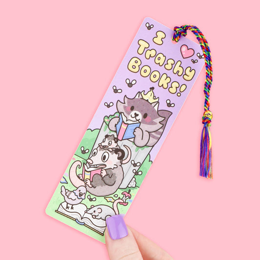 I Love Trashy Books Bookmark with Tassel