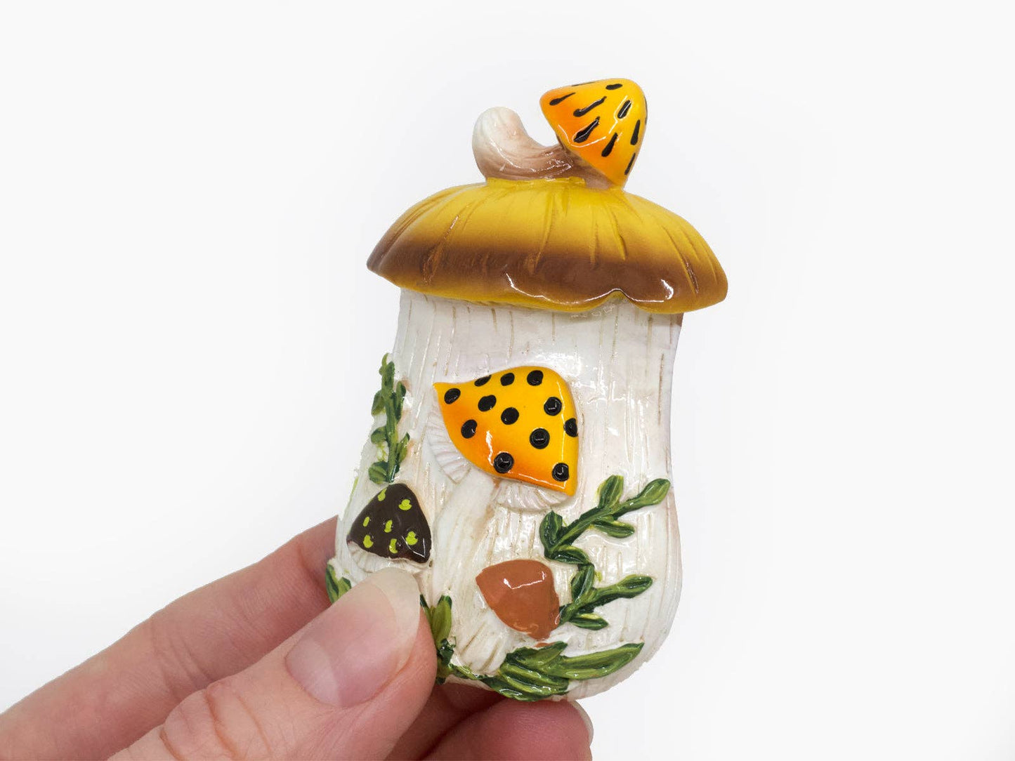 Fridge Magnet Merry Mushrooms-Inspired 70s Hand-Painted