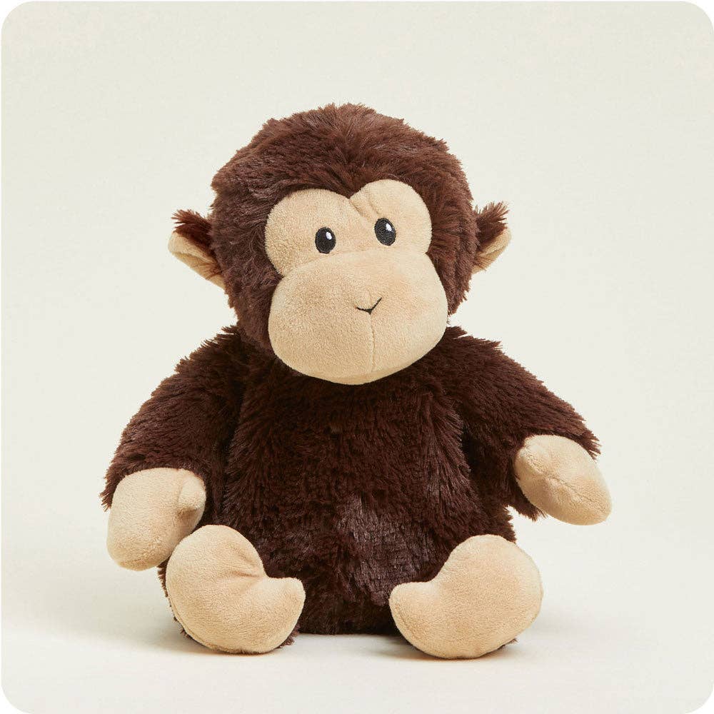 Stuffed monkey toy on a white background