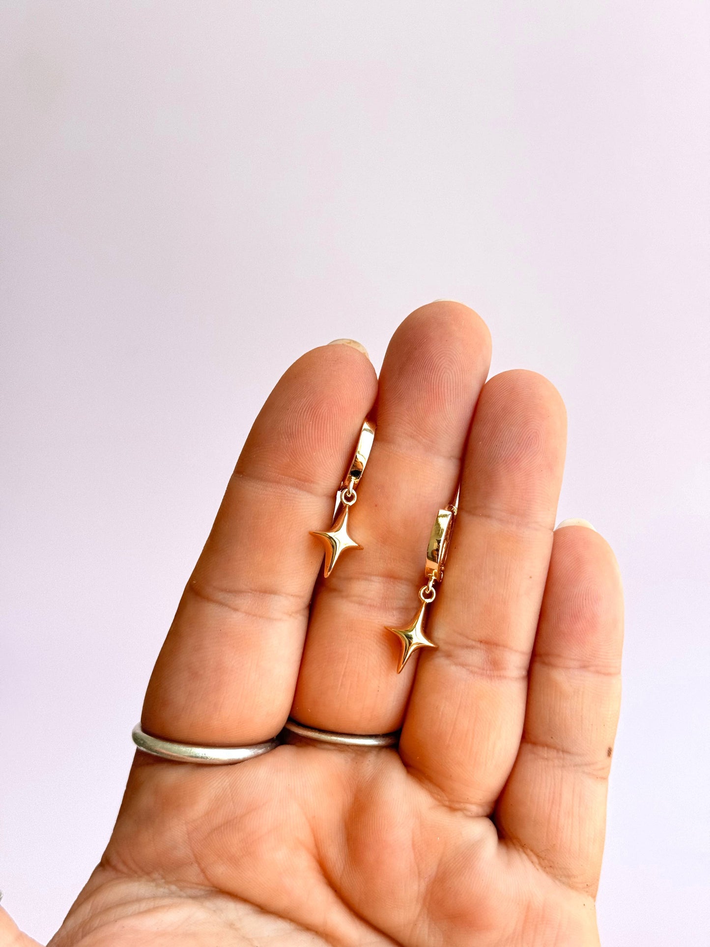 Selene Star Huggies Earrings