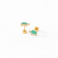 Turtle Flat Back Stud Earrings - Hypoallergenic