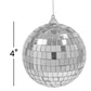 Silver Mirror Disco Ball 4"