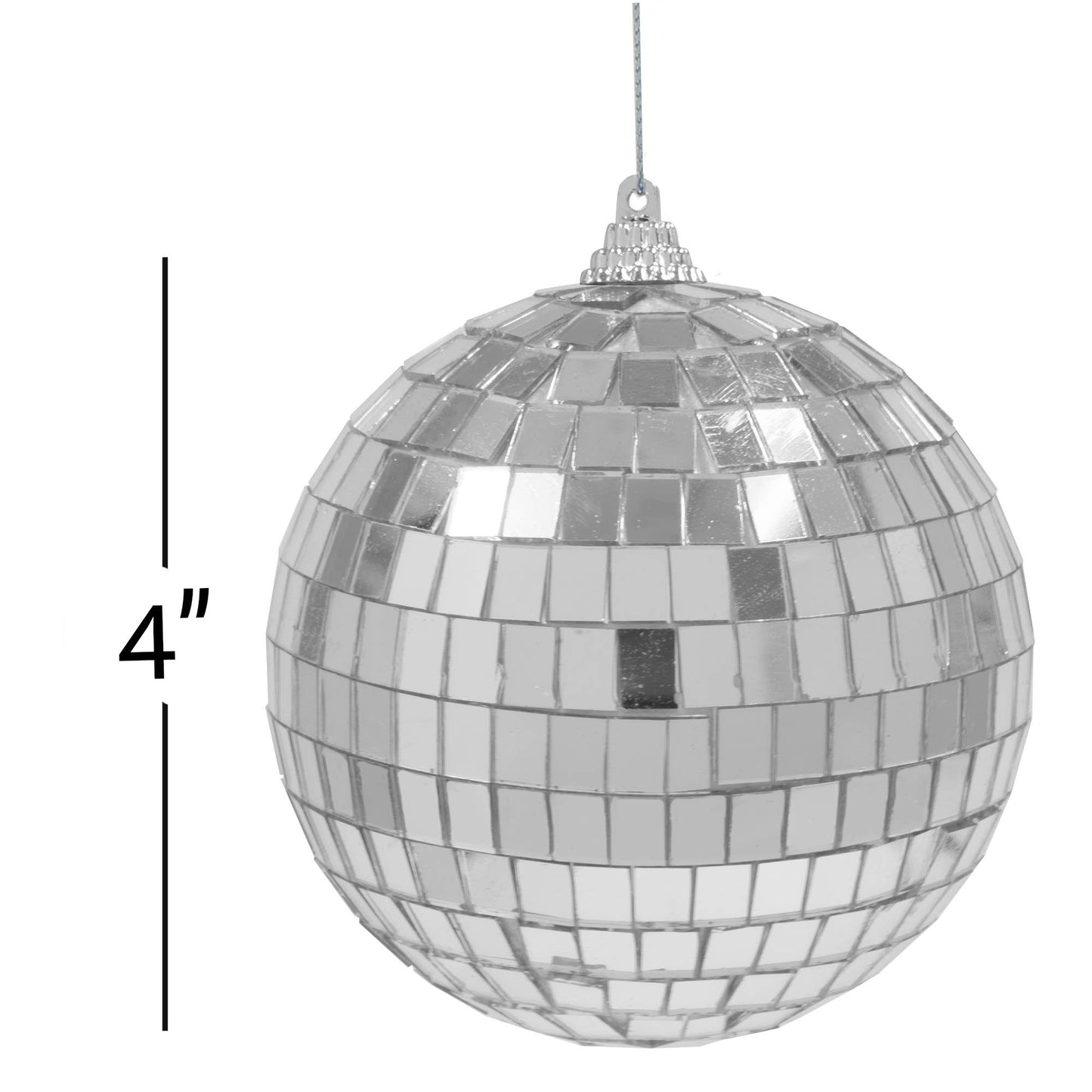Silver Mirror Disco Ball 4"