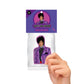Hand holding a scented product packaging with a Prince in a purple jacket design and 'Let's Go Crazy' text.