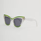 Green Transparent Cat Eye Sunglasses