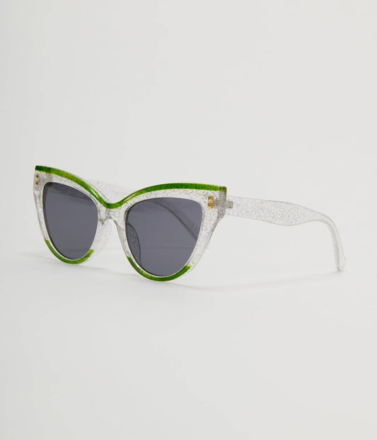 Green Transparent Cat Eye Sunglasses