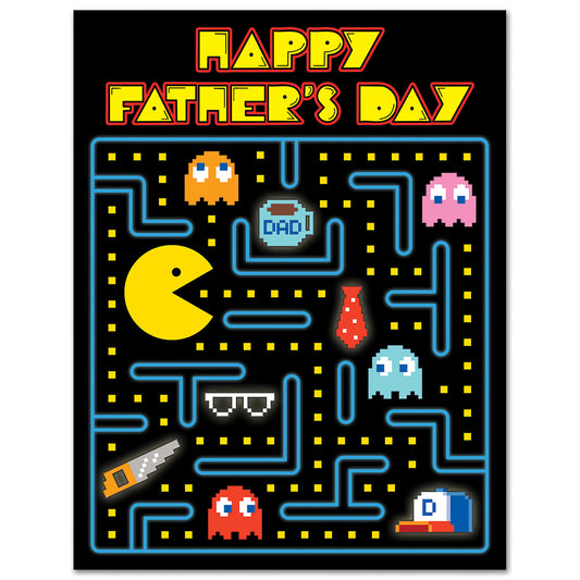Pac Man Father's Day Card
