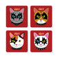 Hissing KISS Cat Coasters