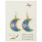 Blue Moon Blue Dried Flower Gold Earrings