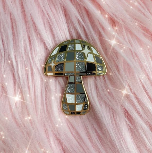 Disco Mushroom Enamel Pin