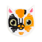 Calico Cat Embroidered Sticker Patch 1" x 1"