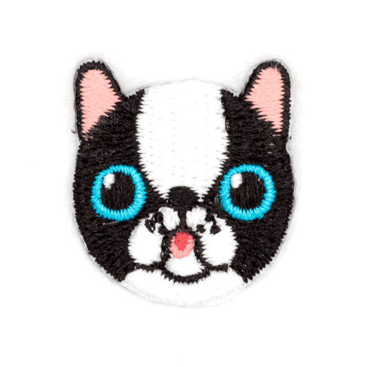 French Bulldog Embroidered Sticker Patch 1" x 1"