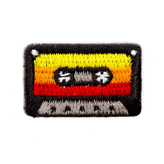 Mix Tape Embroidered Sticker Patch 1" x 1"