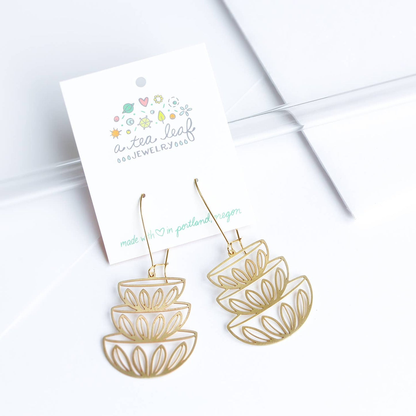 Retro Bowls Stacked Earrings