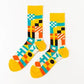 Yellow Owl Funky & Eclectic Crew Socks