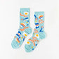 Yellow Owl Funky & Eclectic Crew Socks