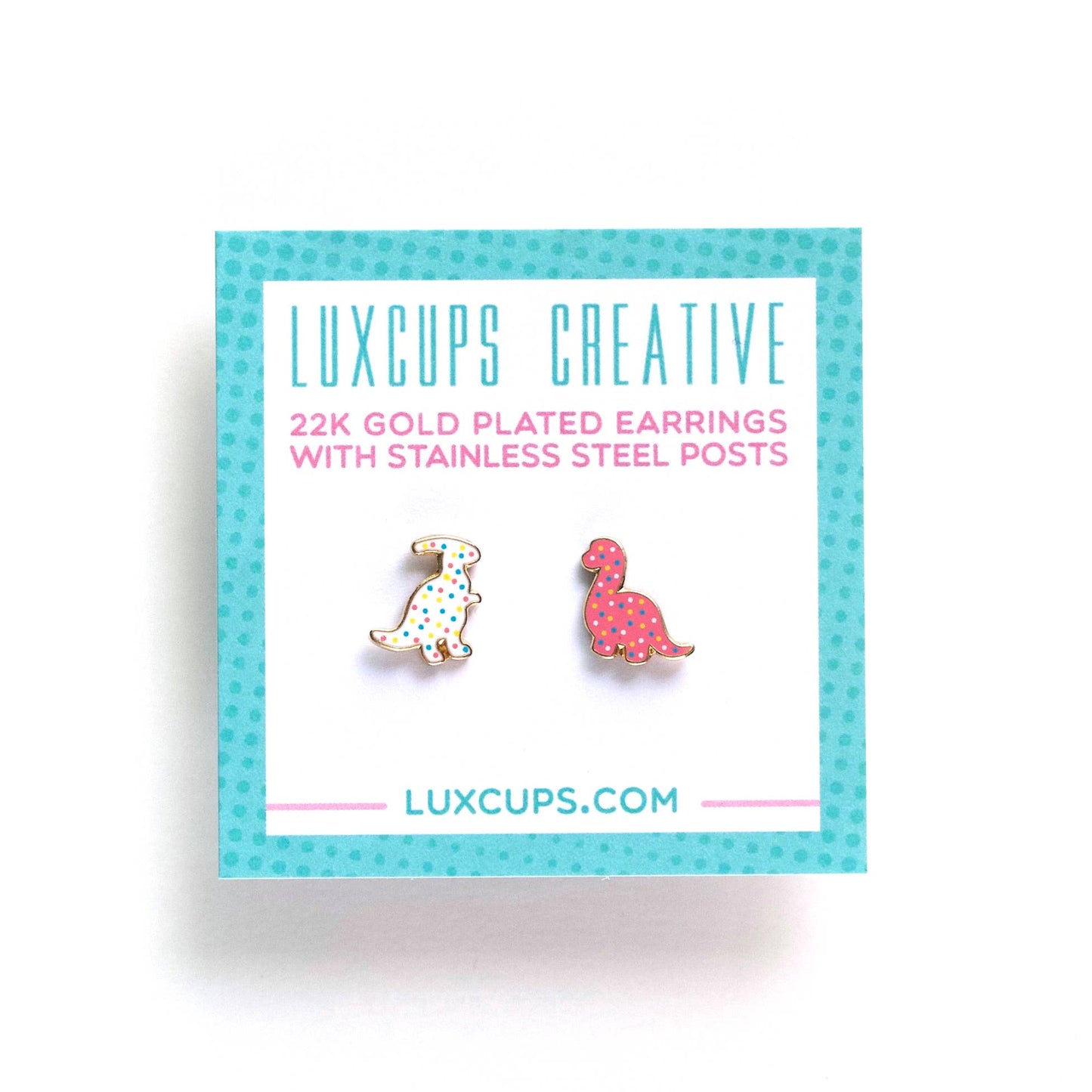 Dino Cookie Long Neck Earrings