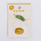 Pickle Guy Hairpin - 18k Gold Cloisonné Enamel Jewelry