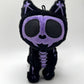 Ultra Violet Skelekitty Plush Keychain