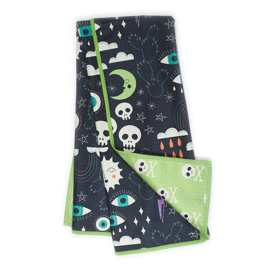 Green Halloween Anywhere Towel Reversible