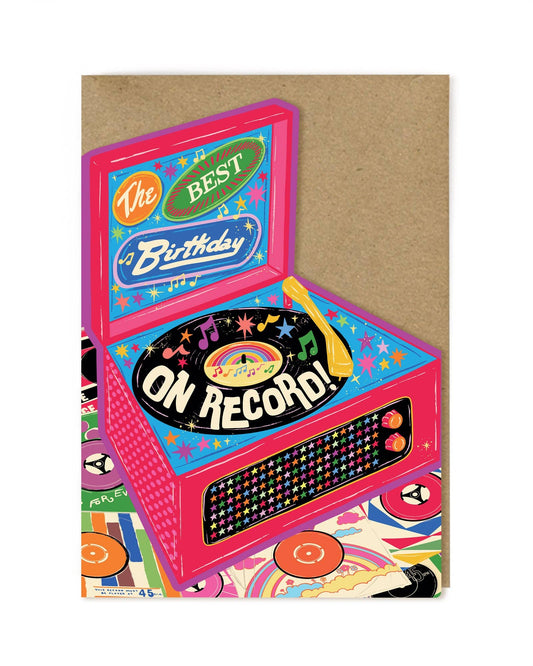 Turntable Birthday Card