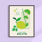 Mojito Cocktail Print 11x14