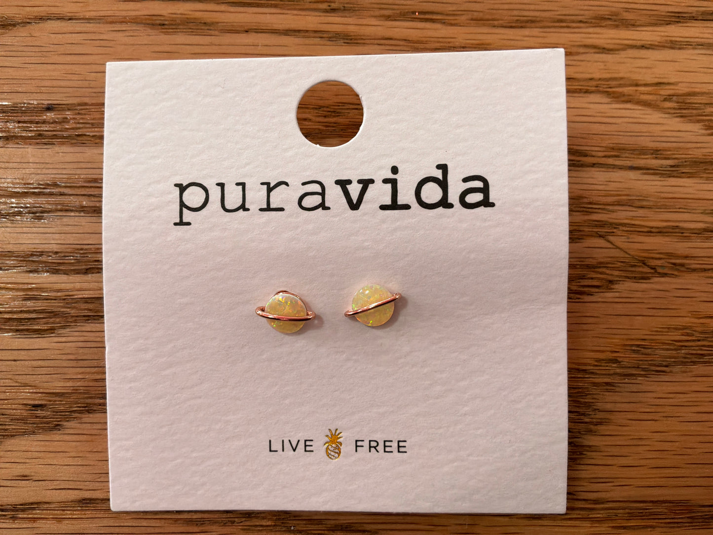 Pura Vida Opal Saturn Stud Earrings