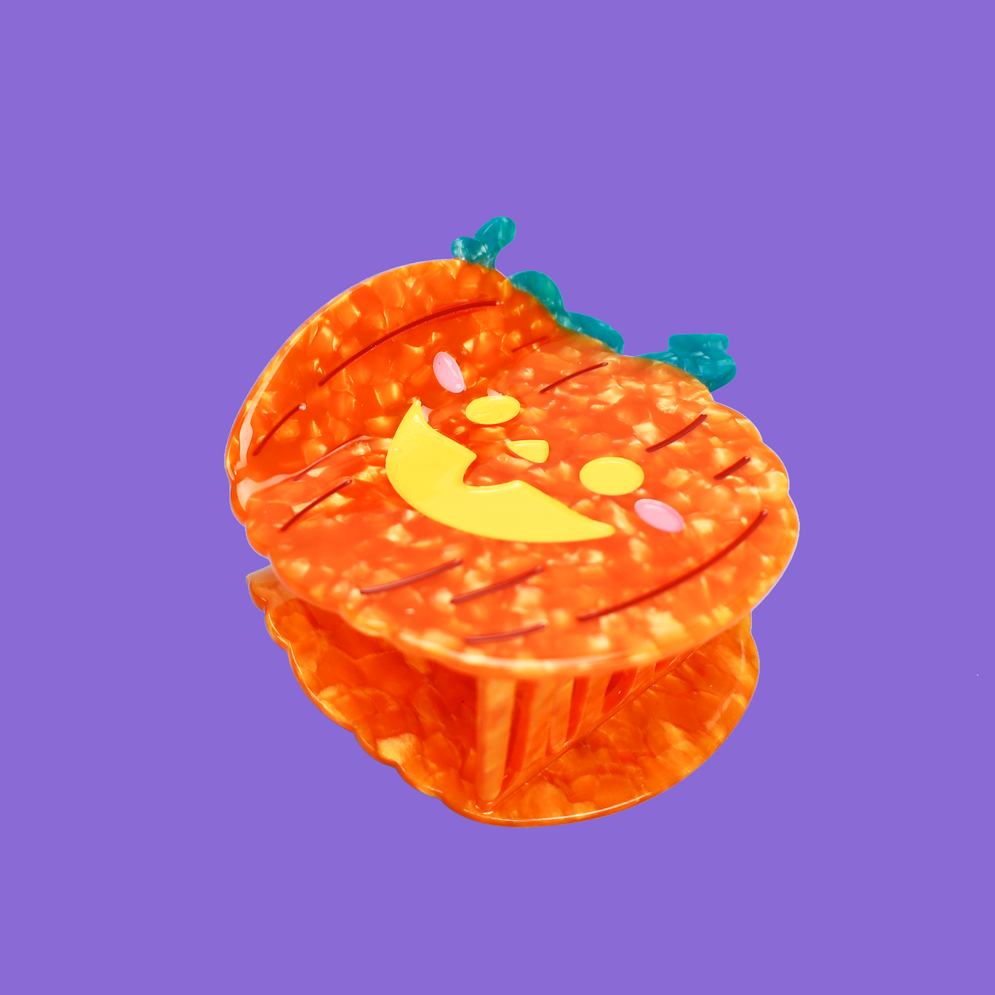Jack-o-Lantern Clip Pumpkin Halloween Hair Claw