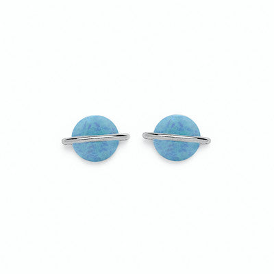 Pura Vida Blue Saturn Stud Earrings