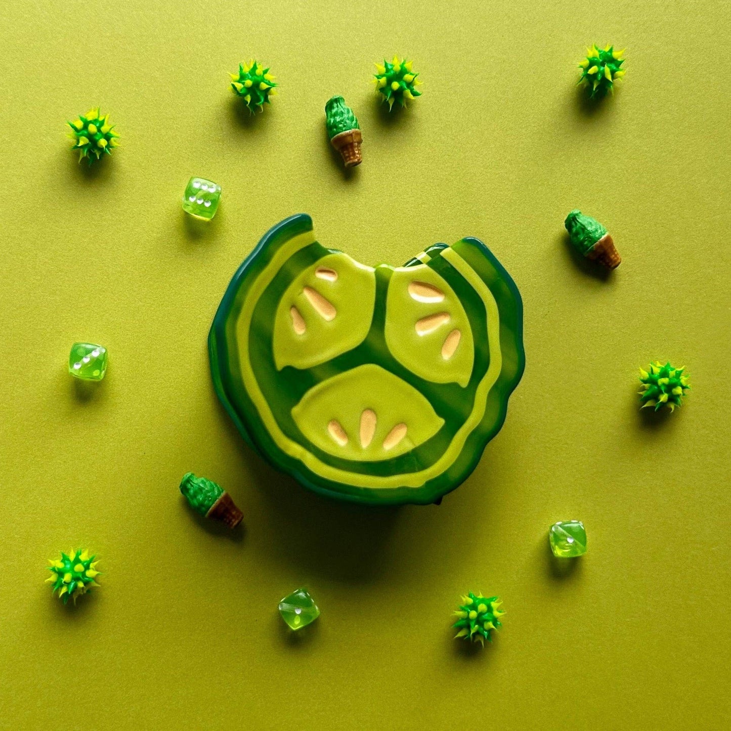 Pickle Chip Hair Claw