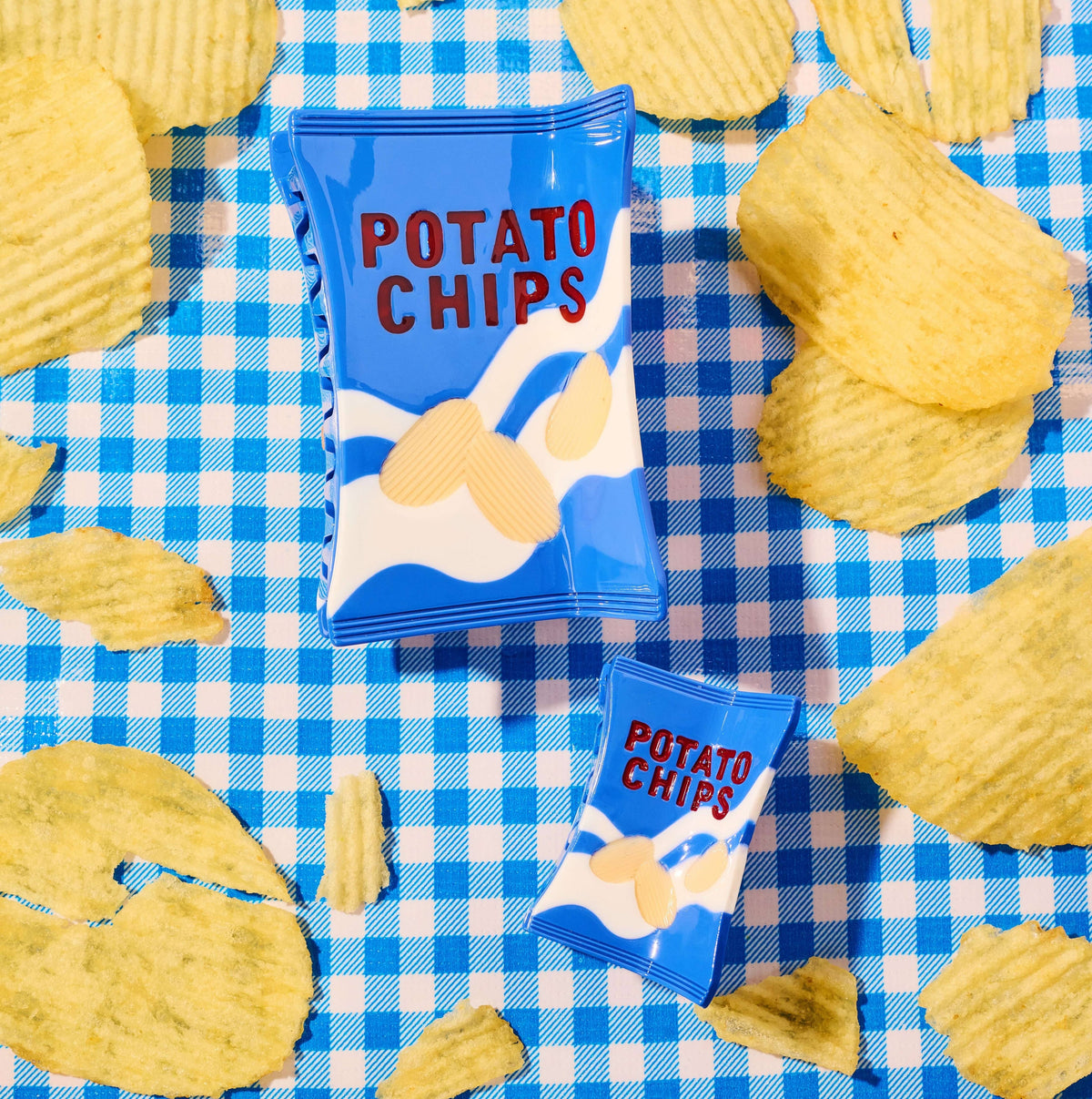 Large Potato Chip Bag Hair Claw Clip