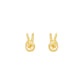 Peace Sign Studs: 18K Gold Plated