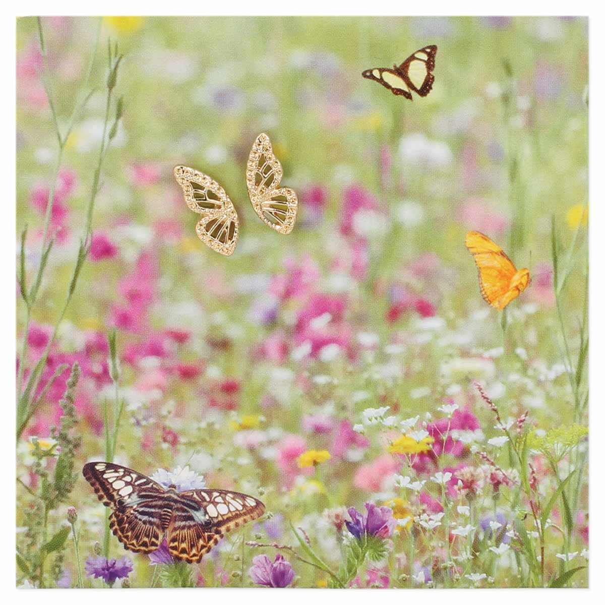 Majestic Monarch Butterfly Post Earrings