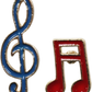 Enamel Pin - Treble Clef & Beamed Eighth Note - 2 Piece Set