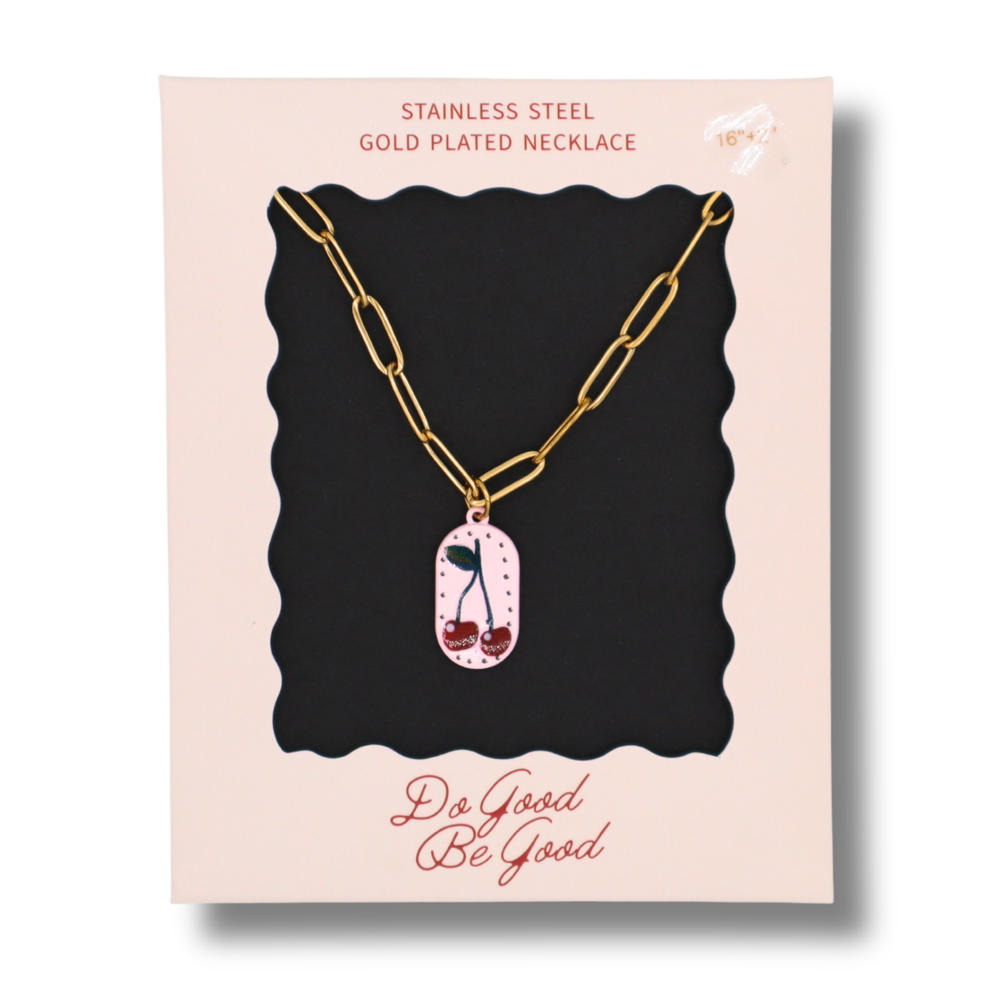 Cherry Charm Gold Plated Necklace