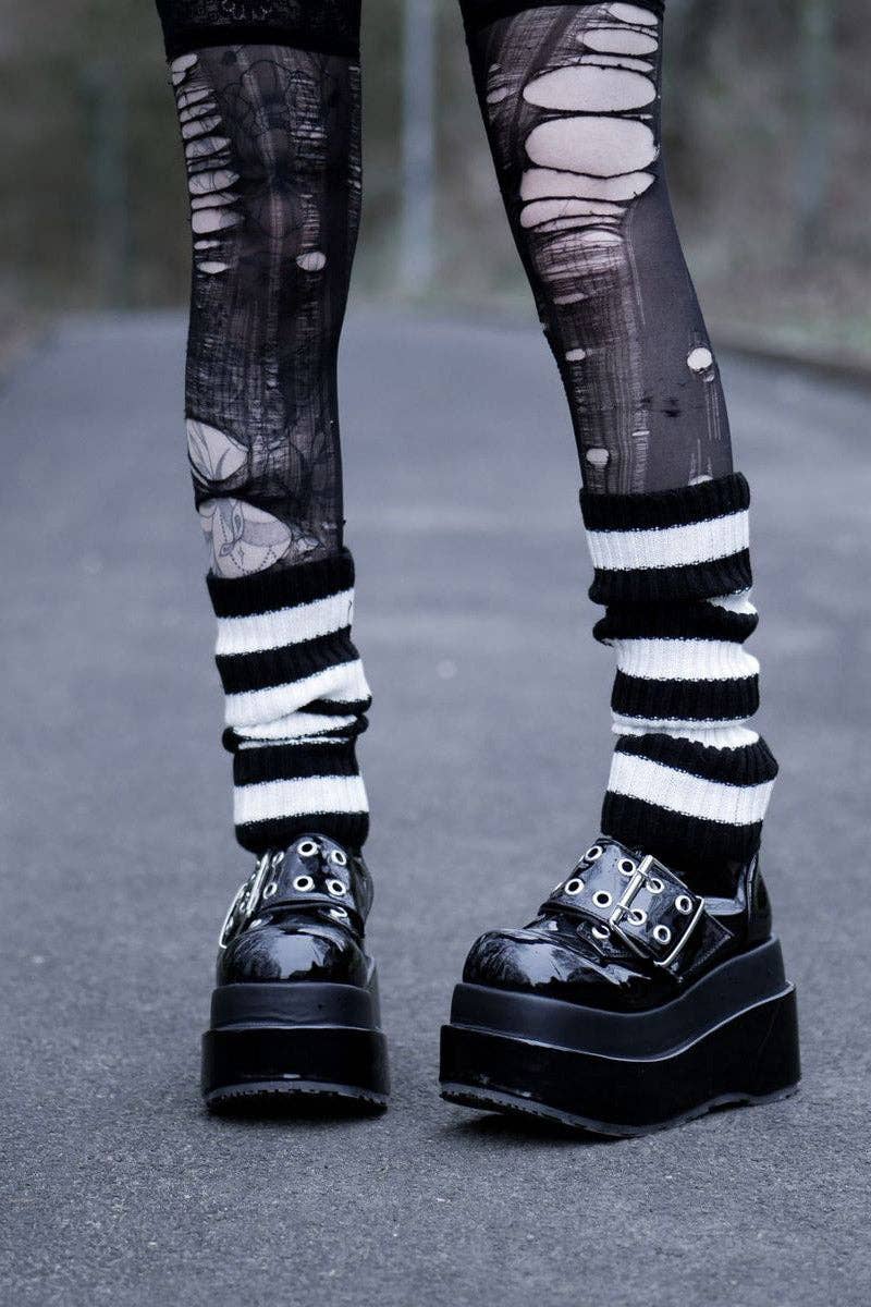 Love at First Bite Striped Leg Warmers