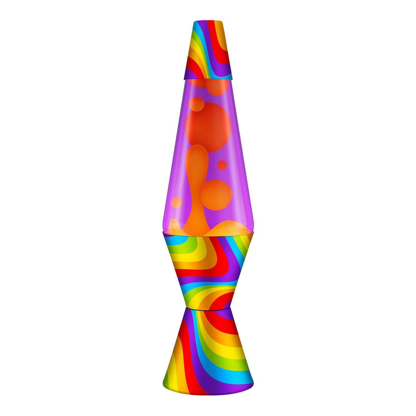 14.5" Flowing Rainbow Color Lava Lamp