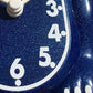 Close-up of a blue sparkly surface with white numbers