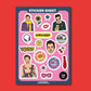 Kiss And Disco Sticker Sheet