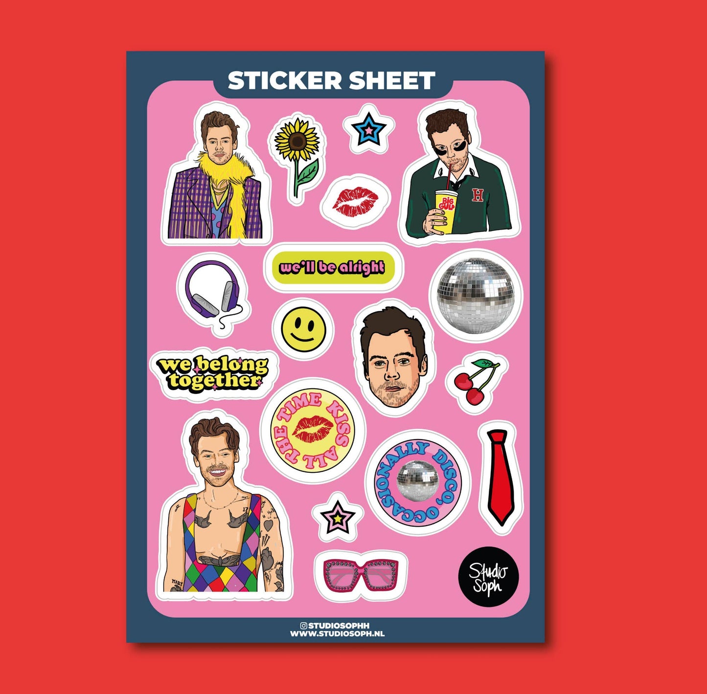 Kiss And Disco Sticker Sheet