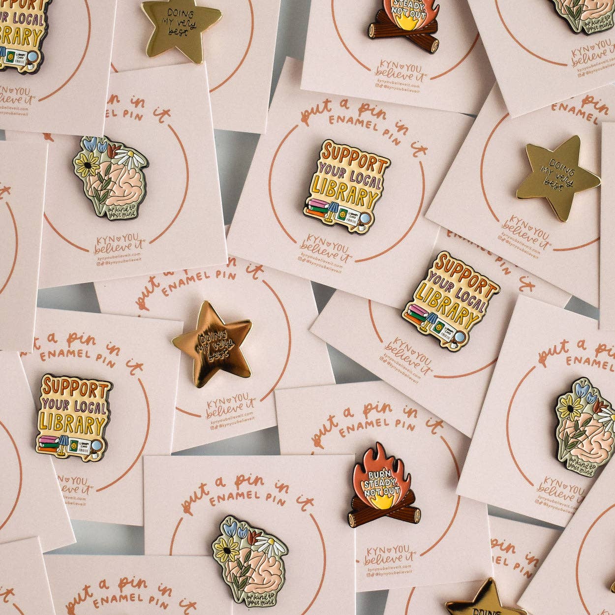 Support Your Local Library Enamel Lapel Pin