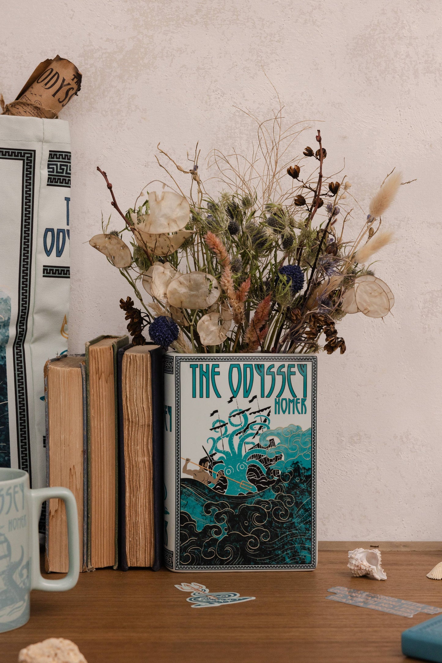 (CASE PACK) Large Book Vase, The Odyssey