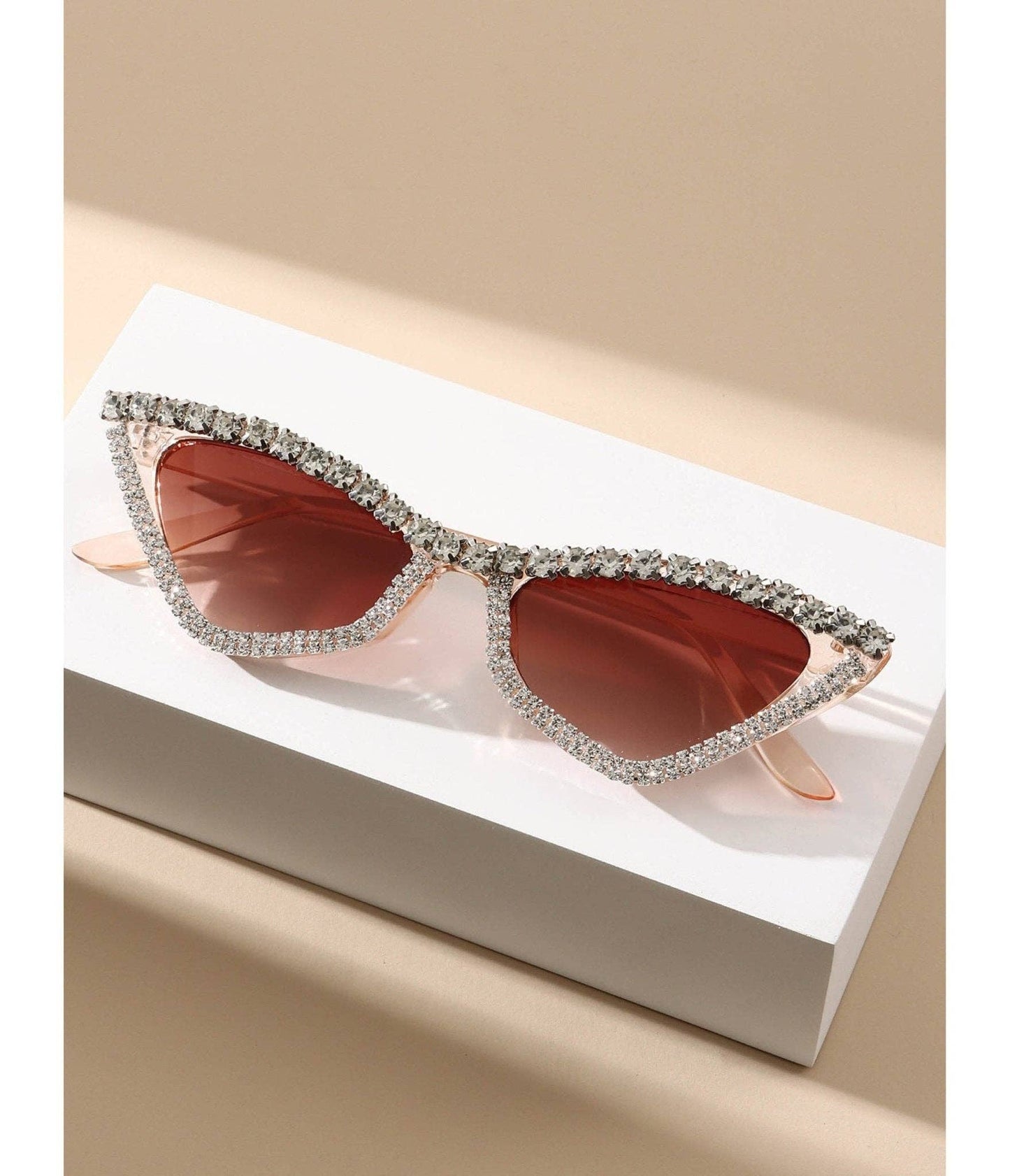 Unique Vintage Rhinestone Cat Eye Sunglasses